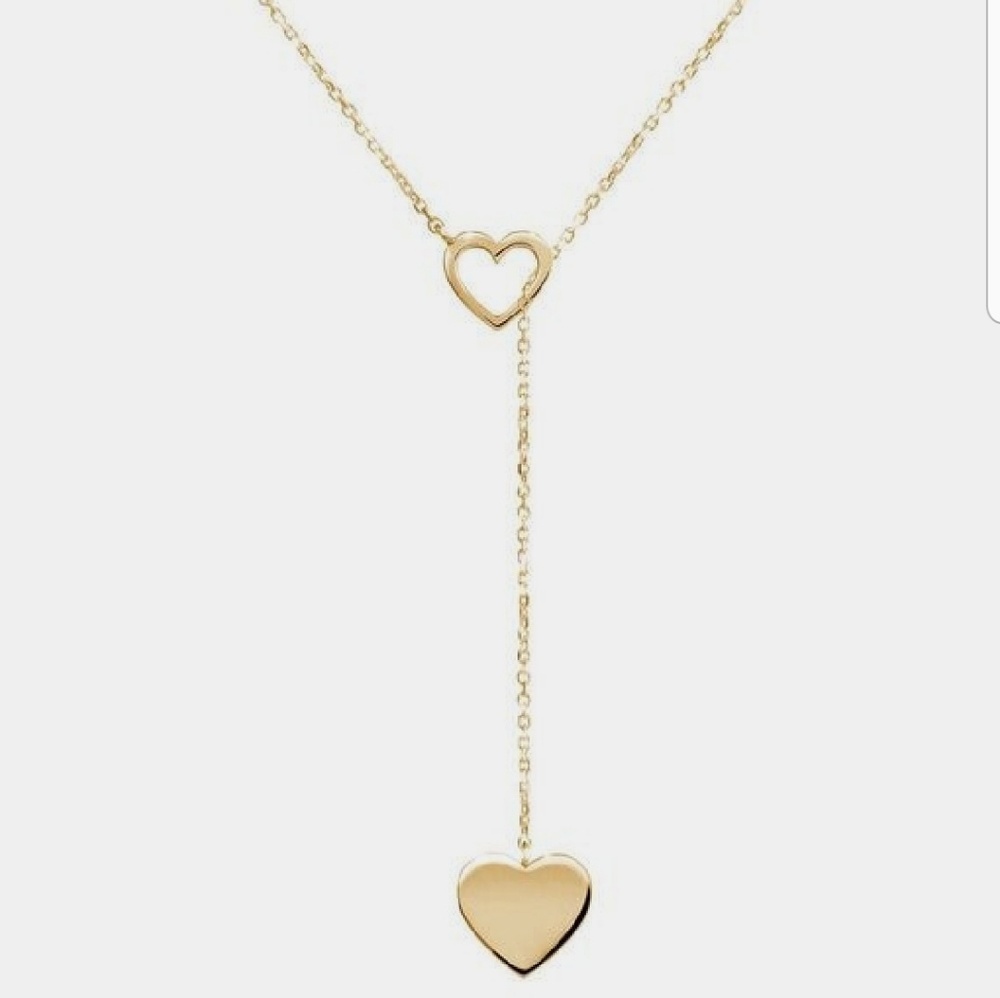 Heart Drop Pendal Adjustable Choker Necklace - Picture 2 of 4